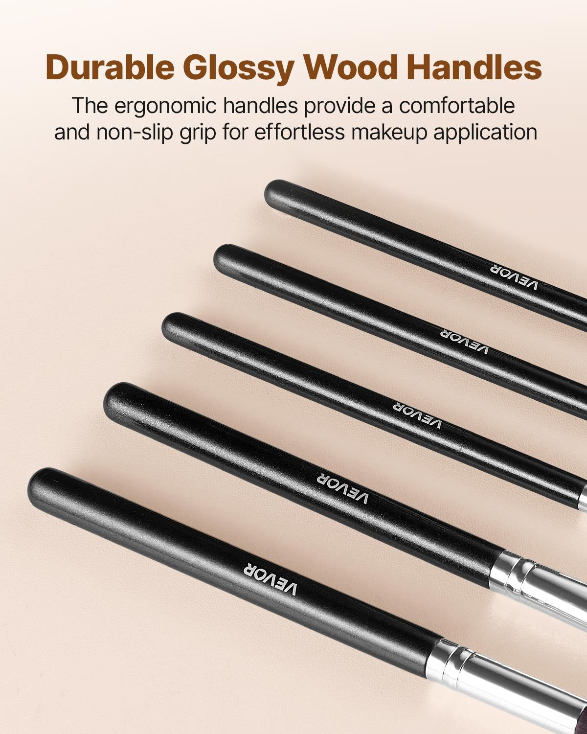 Professional 15-Piece Makeup Brush Set - Premium Synthetic Bristles for Foundation & Eyeshadow - Ships from USA