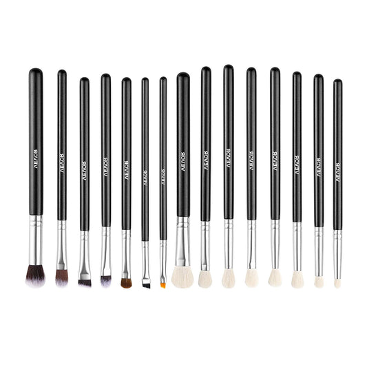 Professional 15-Piece Makeup Brush Set - Premium Synthetic Bristles for Foundation & Eyeshadow - Ships from USA