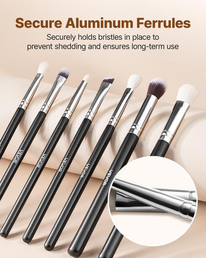 Professional 15-Piece Makeup Brush Set - Premium Synthetic Bristles for Foundation & Eyeshadow - Ships from USA